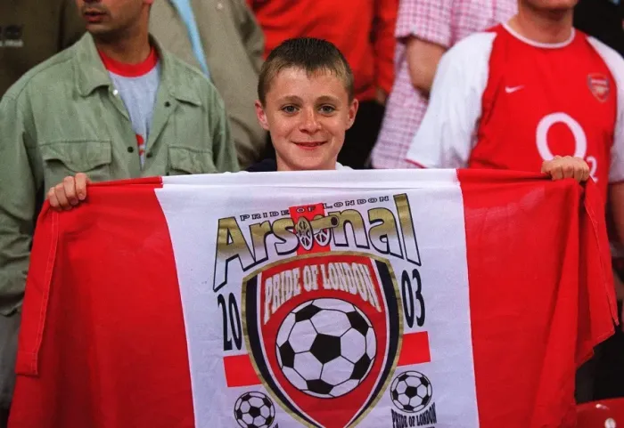 Framed Print : A Young Arsenal Fan. Arsenal 1: 0 Southampton. The F Framed Print : A Young Arsenal Fan. Arsenal 1: 0 Southampton. The F
