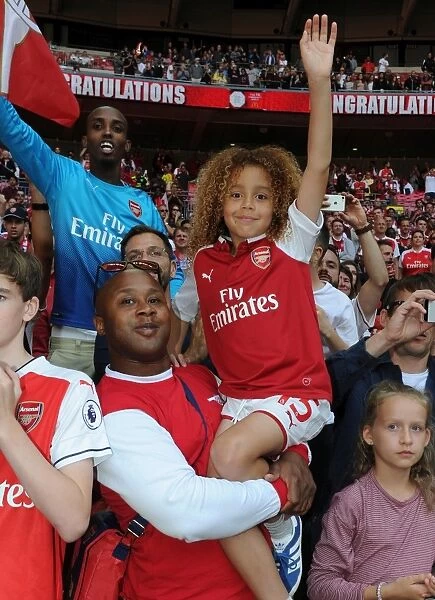 A young Arsenal fan. Arsenal 1:1 Chelsea. Arsenal win 4:1 on penaltys. Community Sheild