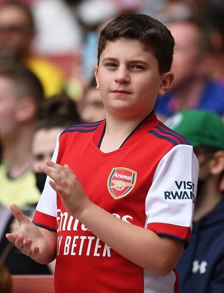 Young Arsenal Fan Shows Support Amidst 1:2 Defeat against Chelsea at The Emirates, 2021
