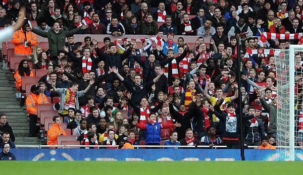 Young Guns Enclosure. Arsenal 4: 1 Sunderland. Barclays Premier League. Emirates Stadium, 22  /  2  /  14