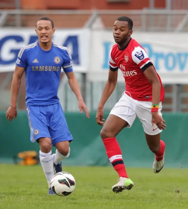 Framed Print : Zak Ansah (Arsenal). Arsenal 3: 4 Chelsea. NextGen Series 1  /  2 Final. Stadio Como. Como