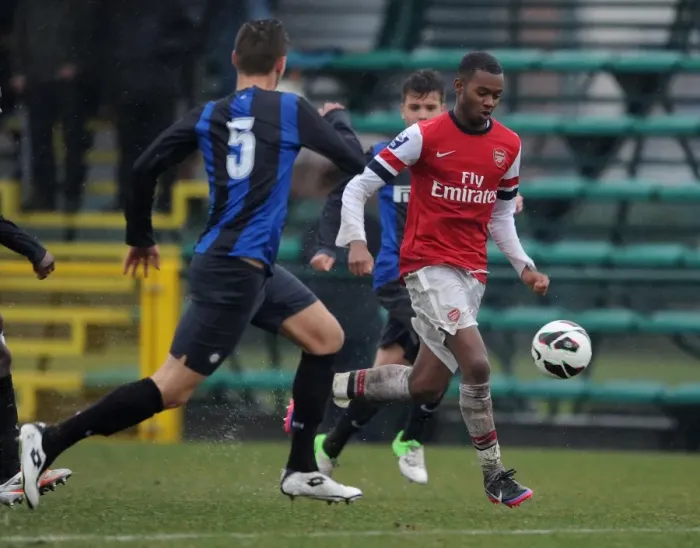 Framed Print : Zak Ansah (Arsenal). Inter Milan U19 0: 1 Arsenal U19. NextGen Series. Last 16. Inter Academy Framed Print : Zak Ansah (Arsenal). Inter Milan U19 0: 1 Arsenal U19. NextGen Series. Last 16. Inter Academy