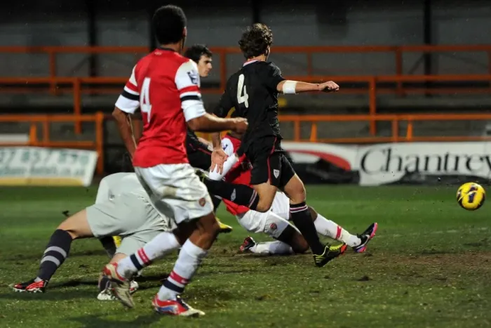 Framed Print : Zak Ansah Scores Against Yerai Alvarez: Arsenal U19 vs Athletico Bilbao U19, NextGen Series Framed Print : Zak Ansah Scores Against Yerai Alvarez: Arsenal U19 vs Athletico Bilbao U19, NextGen Series