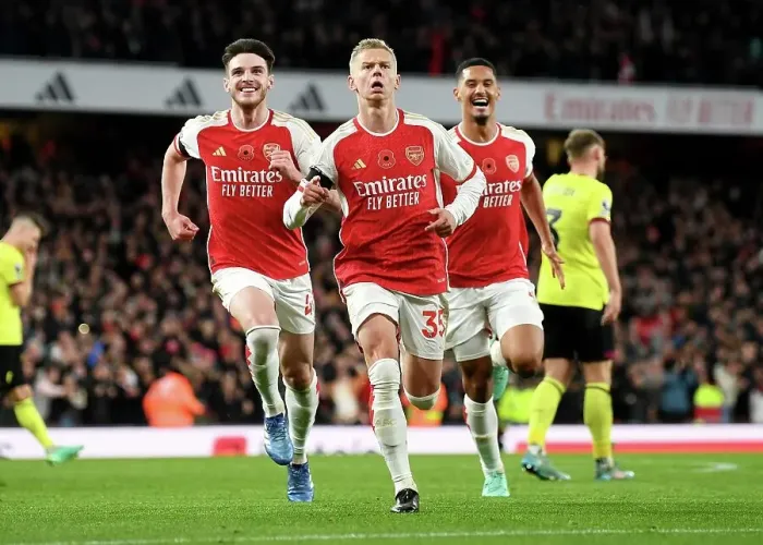 Framed Print : Zinchenko Hat-trick: Arsenal's Thrilling 3-0 Victory over Burnley (2023-24) Framed Print : Zinchenko Hat-trick: Arsenal's Thrilling 3-0 Victory over Burnley (2023-24)