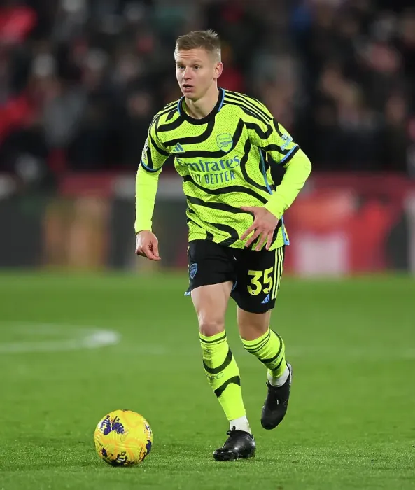 Framed Print : Zinchenko's Star Performance: Arsenal's Triumph Over Brentford (2023-24 Premier League)