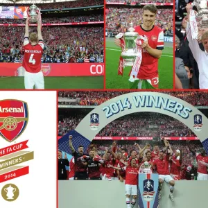 Arsenal 2014 FA Cup Final Winners Print. Art Prints, Posters