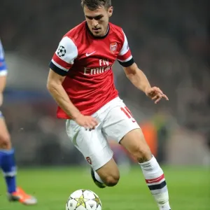 Aaron Ramsey: In Action for Arsenal Against Schalke 04, UEFA Champions League 2012-13 Aaron Ramsey: In Action for Arsenal Against Schalke 04, UEFA Champions League 2012-13