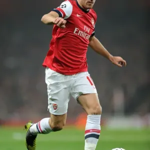 Aaron Ramsey: In Action for Arsenal Against Schalke in 2012 Champions League Aaron Ramsey: In Action for Arsenal Against Schalke in 2012 Champions League