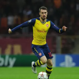 Aaron Ramsey in Action: Arsenal vs. Galatasaray, UEFA Champions League, Istanbul, 2014 Aaron Ramsey in Action: Arsenal vs. Galatasaray, UEFA Champions League, Istanbul, 2014