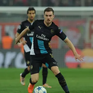 Aaron Ramsey in Action: Arsenal vs. Olympiacos, UEFA Champions League, Athens 2015 Aaron Ramsey in Action: Arsenal vs. Olympiacos, UEFA Champions League, Athens 2015