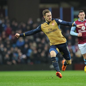 Aaron Ramsey in Action: Arsenal vs. Aston Villa, Premier League 2015-16