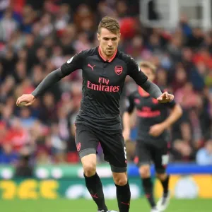 Aaron Ramsey in Action: Arsenal vs. Stoke City, Premier League 2017-18