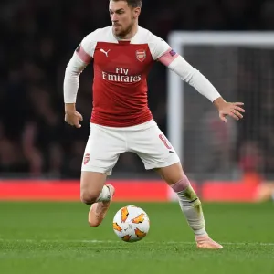 Aaron Ramsey in Action: Arsenal vs. Sporting CP, UEFA Europa League Aaron Ramsey in Action: Arsenal vs. Sporting CP, UEFA Europa League