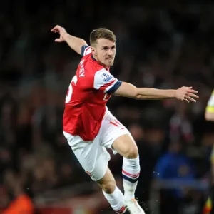 Aaron Ramsey in Action: Arsenal vs. West Ham United, Premier League 2013-2014 Aaron Ramsey in Action: Arsenal vs. West Ham United, Premier League 2013-2014
