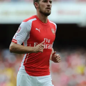 Aaron Ramsey in Action: Arsenal vs Benfica, Emirates Cup 2014