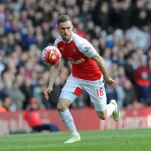Aaron Ramsey in Action: Arsenal vs Crystal Palace, Premier League 2015-16 Aaron Ramsey in Action: Arsenal vs Crystal Palace, Premier League 2015-16
