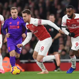 Aaron Ramsey in Action: Arsenal vs Liverpool, Premier League 2018-19 Aaron Ramsey in Action: Arsenal vs Liverpool, Premier League 2018-19