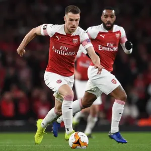 Aaron Ramsey in Action: Arsenal vs Stade Rennais, UEFA Europa League 2019