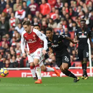 Aaron Ramsey in Action: Arsenal vs Swansea City, Premier League 2017-18 Aaron Ramsey in Action: Arsenal vs Swansea City, Premier League 2017-18