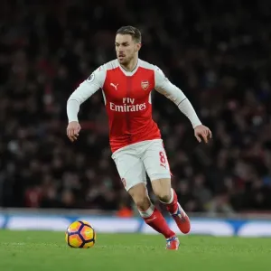 Aaron Ramsey in Action: Arsenal vs West Bromwich Albion, Premier League 2016-17