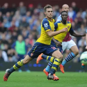 Aaron Ramsey in Action: Aston Villa vs Arsenal, Premier League 2014-15