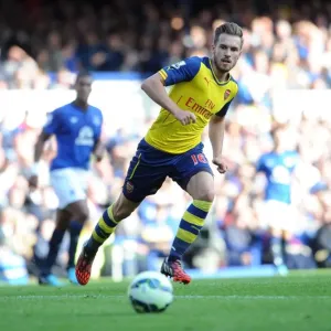 Aaron Ramsey in Action: Everton vs Arsenal, Premier League 2014/15