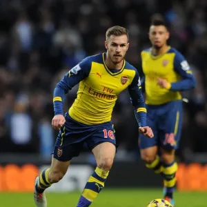 Aaron Ramsey in Action: Manchester City vs. Arsenal, Premier League 2014-15