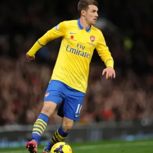 Aaron Ramsey in Action: Manchester United vs. Arsenal, Premier League 2013-14 Aaron Ramsey in Action: Manchester United vs. Arsenal, Premier League 2013-14