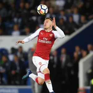 Aaron Ramsey in Action: Premier League Showdown - Arsenal vs. Leicester City (2017-18)