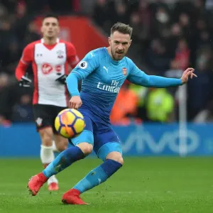 Aaron Ramsey in Action: Southampton vs. Arsenal, Premier League 2017-18