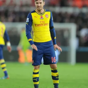Aaron Ramsey in Action: Swansea vs Arsenal, Premier League 2014-15