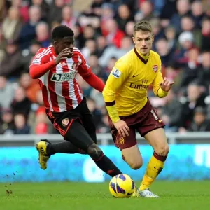 Aaron Ramsey (Arsenal) Alfred N Diaye (Sunderland). Sunderland 0: 1 Arsenal. Barclays Premier League