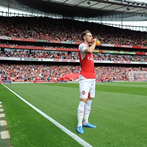 Aaron Ramsey (Arsenal). Arsenal 0: 2 West Ham United. Barclays Premier League. Emirates