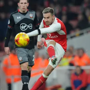 Aaron Ramsey (Arsenal). Arsenal 0: 2 Southampton. EFL Cup. Quarter Final. Emirates Stadium Aaron Ramsey (Arsenal). Arsenal 0: 2 Southampton. EFL Cup. Quarter Final. Emirates Stadium