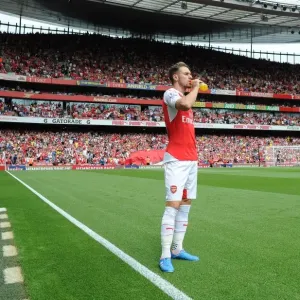 Aaron Ramsey (Arsenal). Arsenal 0: 2 West Ham United. Barclays Premier League. Emirates