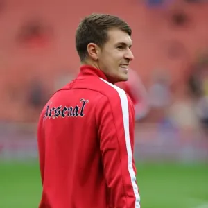 Aaron Ramsey (Arsenal). Arsenal 4: 1 Norwich City. Barclays Premier League. Emirates Stadium Aaron Ramsey (Arsenal). Arsenal 4: 1 Norwich City. Barclays Premier League. Emirates Stadium
