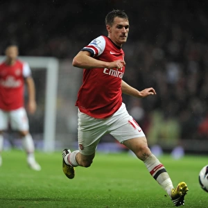 Aaron Ramsey (Arsenal). Arsenal 4: 1 Wigan Athletic. Barclays Premier League. Emirates Stadium