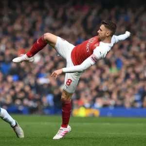 Aaron Ramsey Print - Everton 1:0 Arsenal Premier League Match