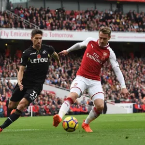 Aaron Ramsey (Arsenal) Federico Fernandez (Swansea) Aaron Ramsey (Arsenal) Federico Fernandez (Swansea)