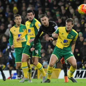 Aaron Ramsey (Arsenal) Gary O Neil, Graham Dorrans and Ryan Bennett (Norwich) Aaron Ramsey (Arsenal) Gary O Neil, Graham Dorrans and Ryan Bennett (Norwich)