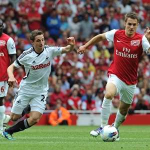 Aaron Ramsey (Arsenal) Joe Allen (Swansea). Arsenal 1: 0 Swansea City. Barclays Premier League
