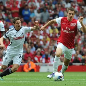 Aaron Ramsey (Arsenal) Joe Allen (Swansea). Arsenal 1: 0 Swansea City. Barclays Premier League