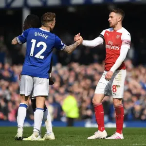 Aaron Ramsey (Arsenal) and Lucas Digne (Everton) Print