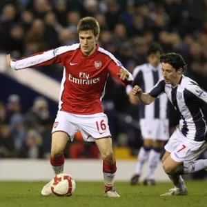 Aaron Ramsey (Arsenal) and Robert Koren (West Bromwich Albion) Print Aaron Ramsey (Arsenal) and Robert Koren (West Bromwich Albion) Print