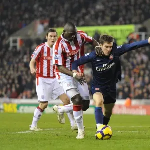 Aaron Ramsey (Arsenal) Ryan Shawcross and Abdoulaye Faye (Stoke). Stoke City 1: 3 Arsenal