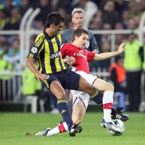 Aaron Ramsey (Arsenal) Selcuk Sahin (Fenerbahce) Print Aaron Ramsey (Arsenal) Selcuk Sahin (Fenerbahce) Print