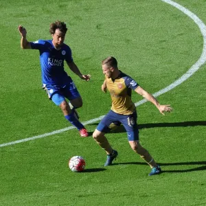 Aaron Ramsey (Arsenal) Shinji Okazaki (Leicester) Aaron Ramsey (Arsenal). Print Aaron Ramsey (Arsenal) Shinji Okazaki (Leicester) Aaron Ramsey (Arsenal). Print