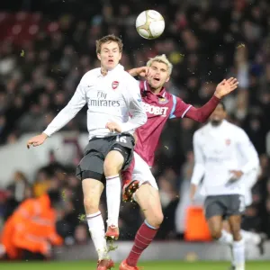 Aaron Ramsey (Arsenal) Valon Behrami (West Ham). West Ham United 1: 2 Arsenal Aaron Ramsey (Arsenal) Valon Behrami (West Ham). West Ham United 1: 2 Arsenal