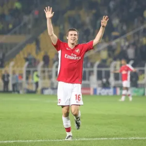 Aaron Ramsey celebrates scoring Arsenals 5th goal Aaron Ramsey celebrates scoring Arsenals 5th goal