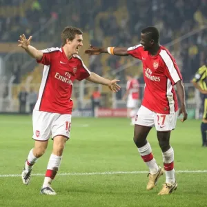 Aaron Ramsey celebrates scoring Arsenals 5th goal Aaron Ramsey celebrates scoring Arsenals 5th goal